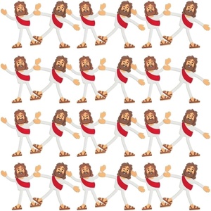 Fun Express Jesus Figurines Bendable Toys 24 Pack -Mini Jesus Figures Bulk Christian Gift for Kids |Religious Easter Basket Stuffers & Church Party Favors |Vinyl Jesus Dolls for Sunday School VBS 2026