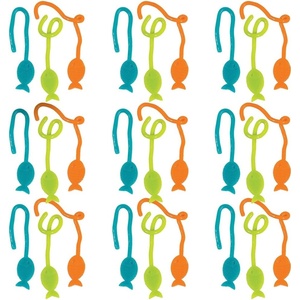 Fun Express Little Fisherman Sticky Fish On A String for Birthday – Value Toys – Sticky & Stretch Toys – Birthday – VBS 2026 Vacation Bible School Supplies/Decor – 72 Pieces