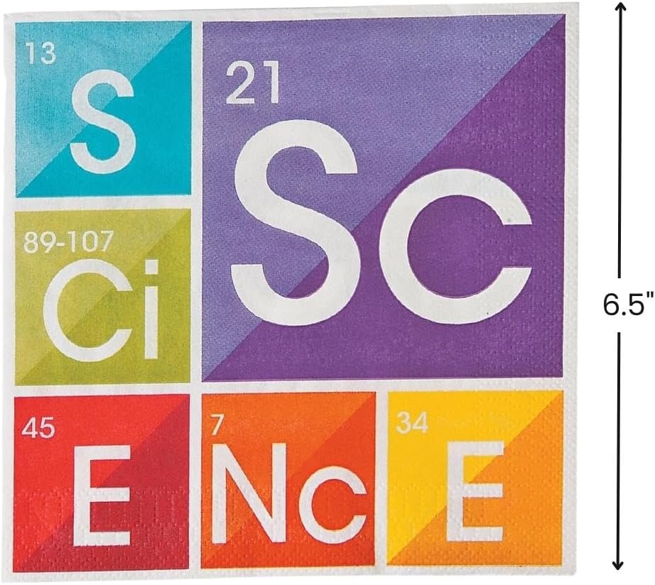image:imageFun Express Science Party Luncheon Napkins 16pc for Birthday Party Supplies Print Tableware Print Napkins Birthday 16 Pieces