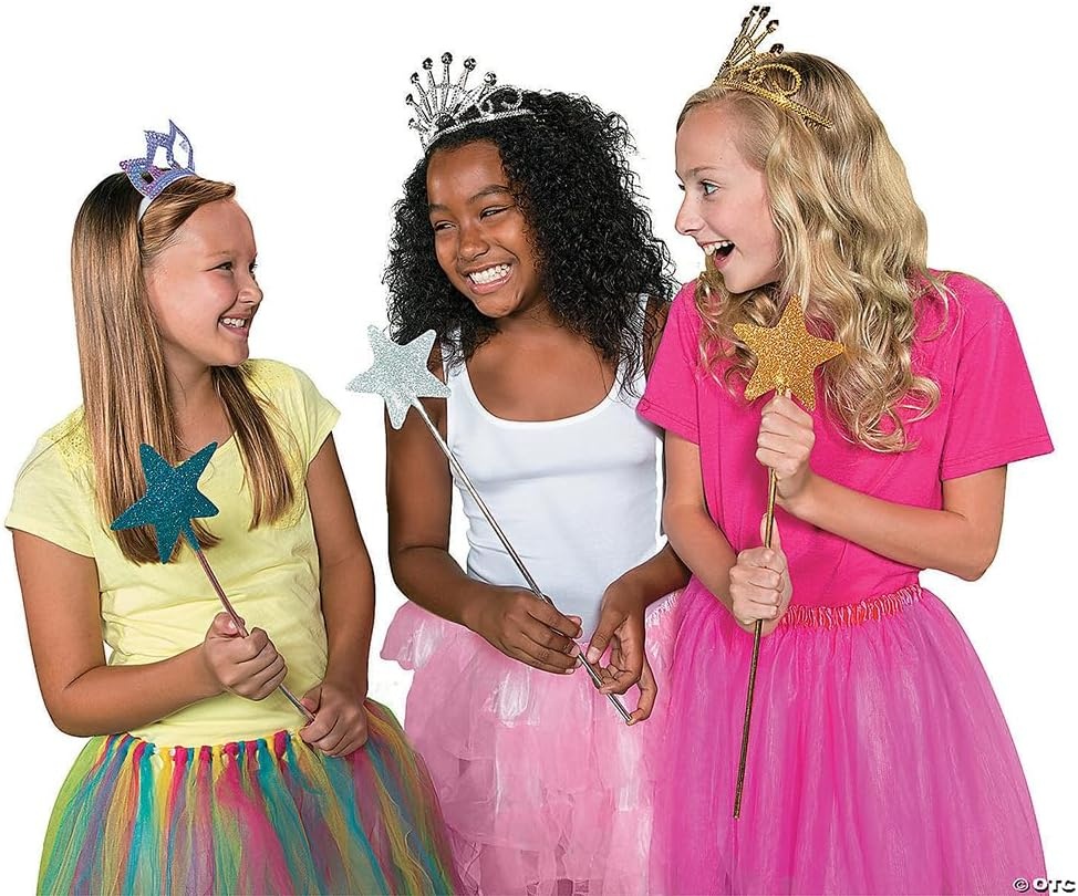 image:imageFun Express Pastel Sequin Princess Tiaras Set of 12 crowns Girls Birthday Party Dress up and Halloween Supplies
