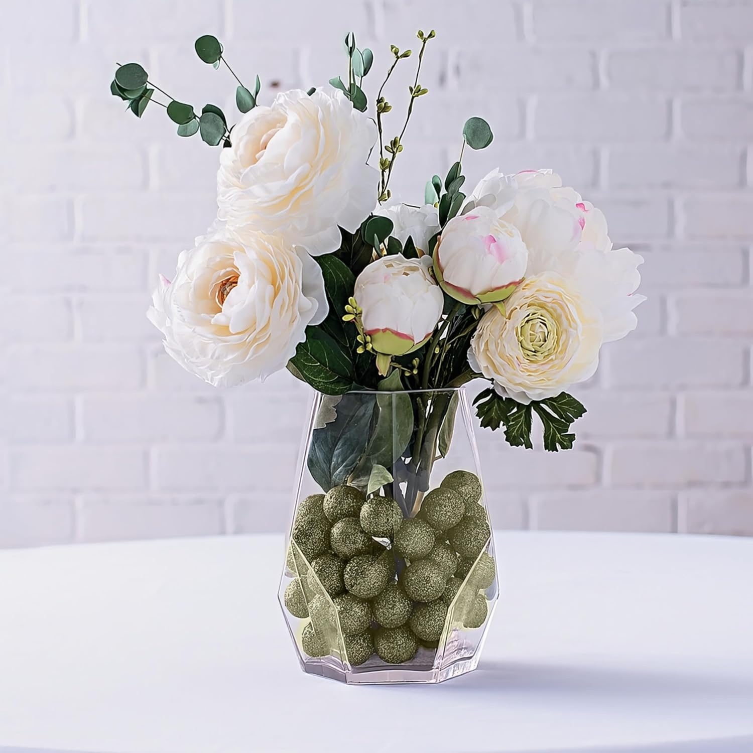 image:imageFun Express Silver Glitter Ball Vase Filler Sparkling Party Dcor Centerpieces Weddings Events amp Special Occasions Adds Glamorous Touch Table Settings Perfect for Floral Arrangements 40 Pieces