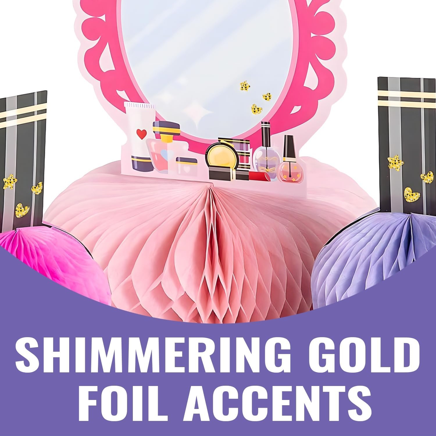 image:imageFun Express Spa Party Makeup Mirror Centerpieces 3 Pieces