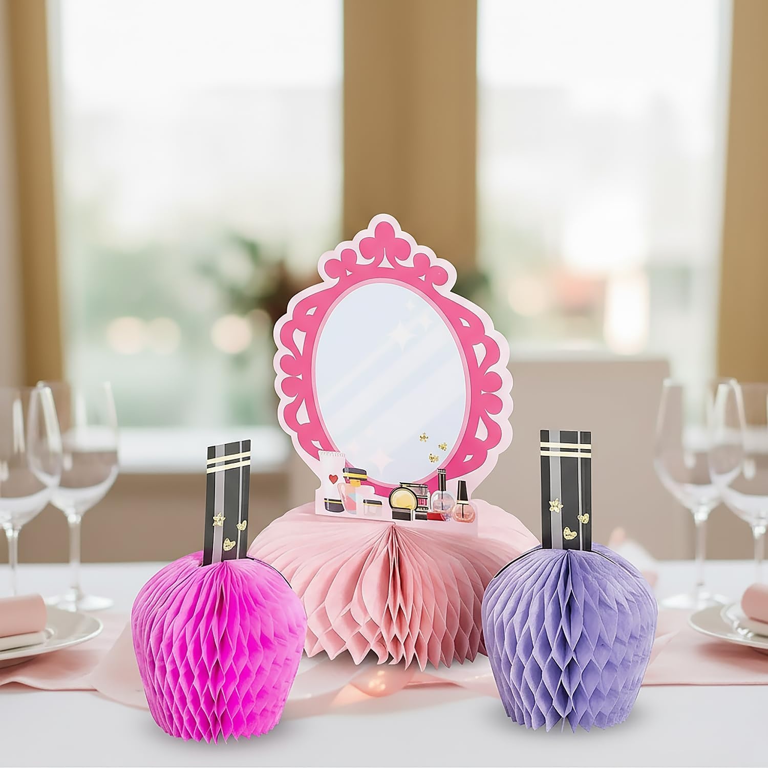 image:imageFun Express Spa Party Makeup Mirror Centerpieces 3 Pieces