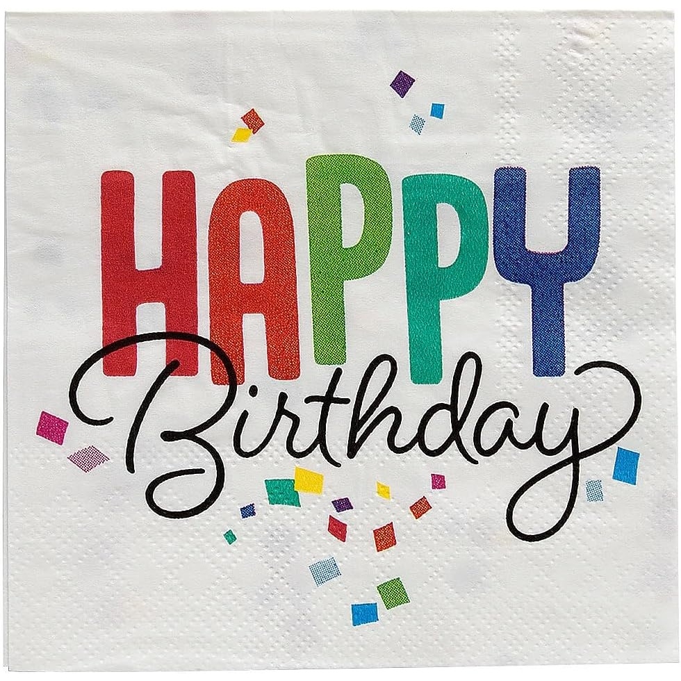 image:imageBalloon Birthday Party Beverage Napkins 16 Pieces