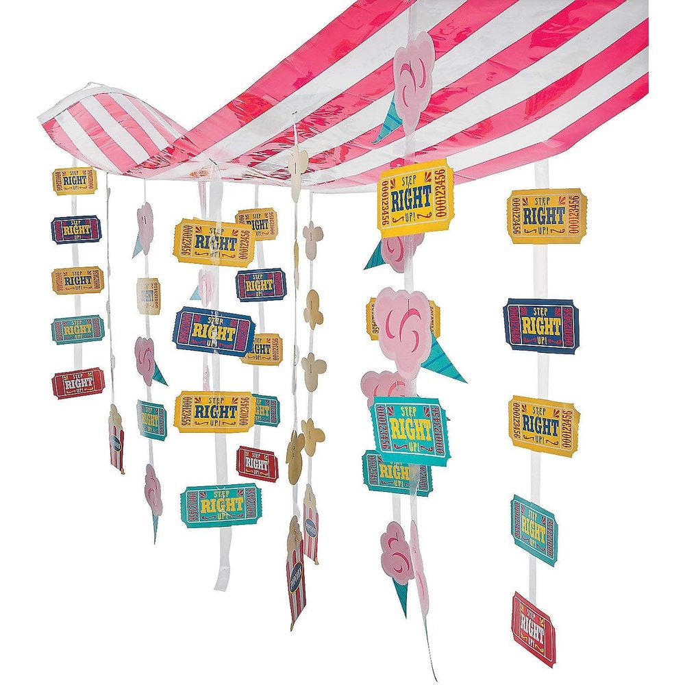 image:imageCarnival Hanging Ceiling Decorations 12 feet long Hanging Birthday Party Decor1