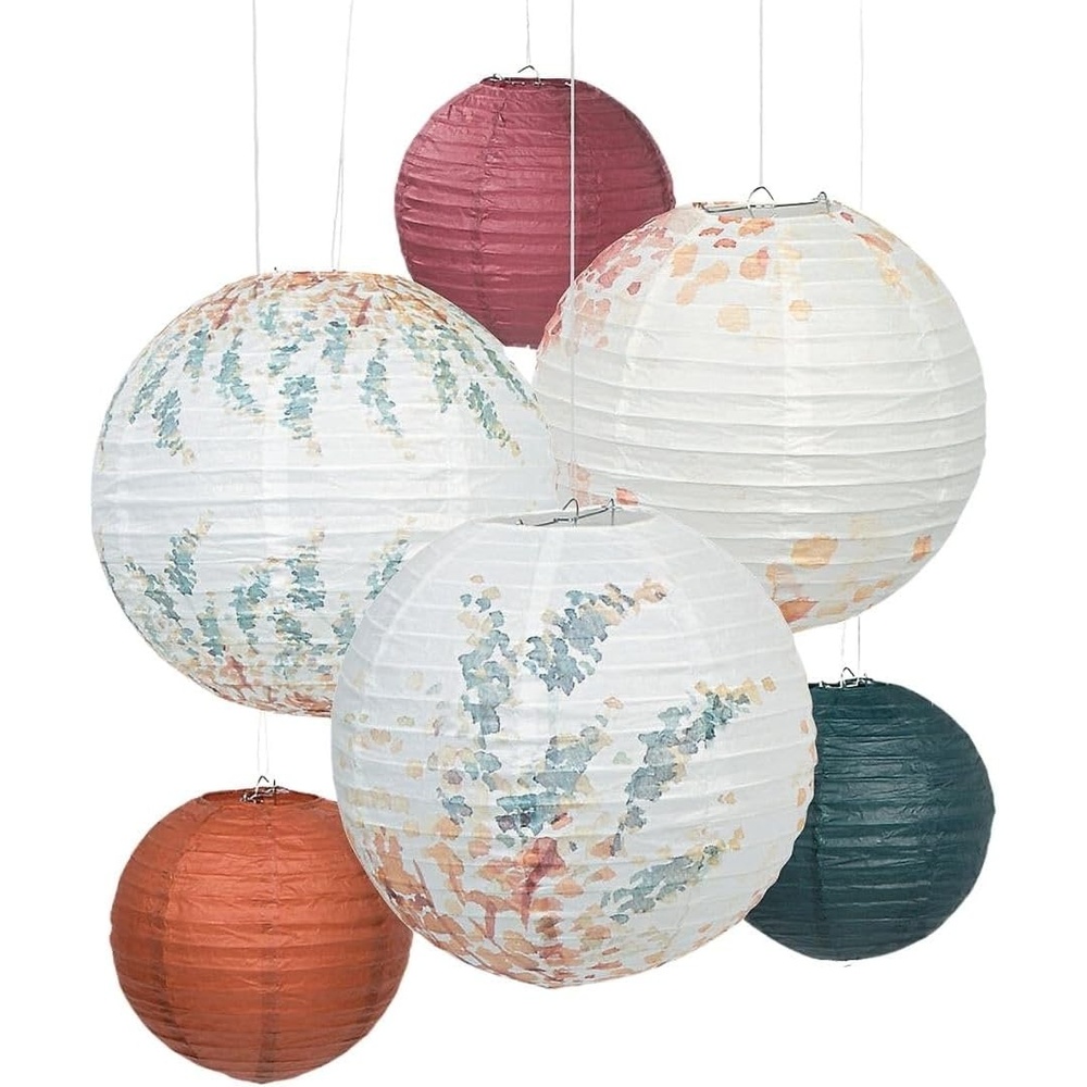 image:imageFun Express  Sweet Fall Hanging Lantern Asst 6pc for Wedding  Party Decor  Hanging Decor  Lanterns  Wedding  6 Pieces