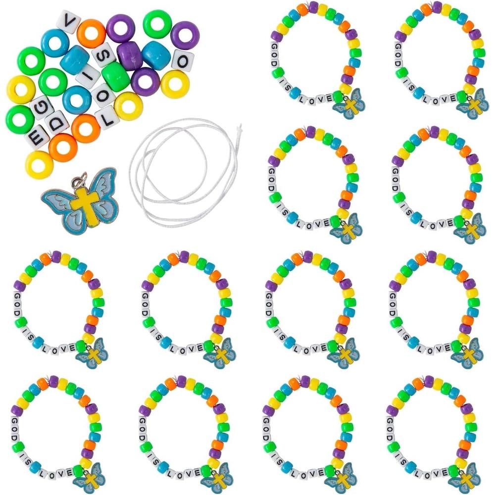 image:imageFun Express 3 Rainforest Falls VBS 2026 Cross Beads Bracelet Craft Kit Makes 12  Christian Charms for Jewelry Making  Sunday School Crafts for Kids Ages 48  Bible Beaded Bracelets Religious Gifts