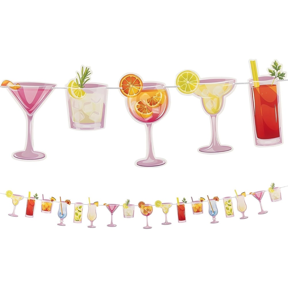 image:imageFun Express 7 Ft Summer Cocktail Party ReadytoHang Cardstock Garland