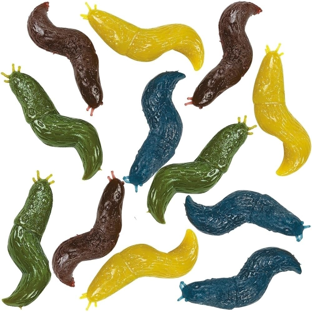 image:imageFun Express Party Favors for Kids Birthday 12 Pack Sticky Hands slug Fidget Toy Goodie Bags Stuffers for Kids Pinata Stuffers Treasure Box Toys for Classroom prizes Bulk Toys Carnival prizes