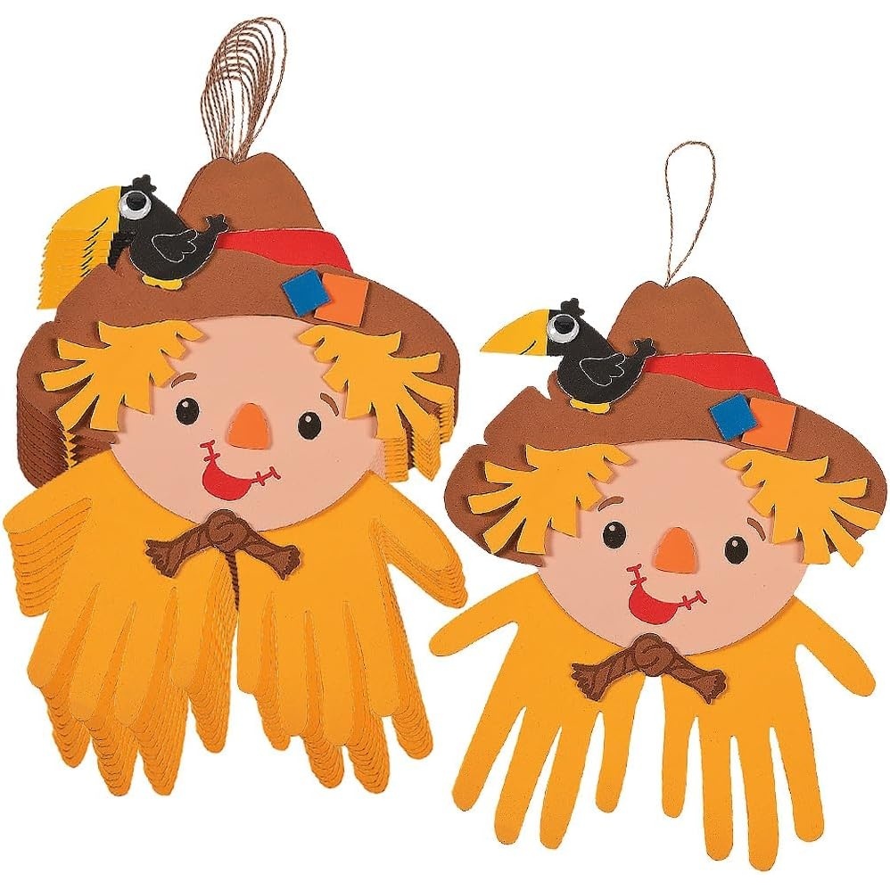 image:imageScarecrow Handprint Craft Kit  Makes 12  Fall Crafts for Kids and Fun Home Activities