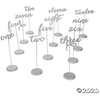 Silver Table Numbers (1-12 wooden calligraphy) Wedding and Party Supplies