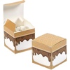 Fun Express Campfire S’mores Party Folding Favor Boxes – 12-Pack 2″ x 2″ x 2″ Perfect for S’mores & Treats Ideal for Outdoor Gatherings Birthday Parties and Camping Brown Color 12 Pieces