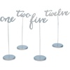 Silver Table Numbers (1-12 wooden calligraphy) Wedding and Party Supplies