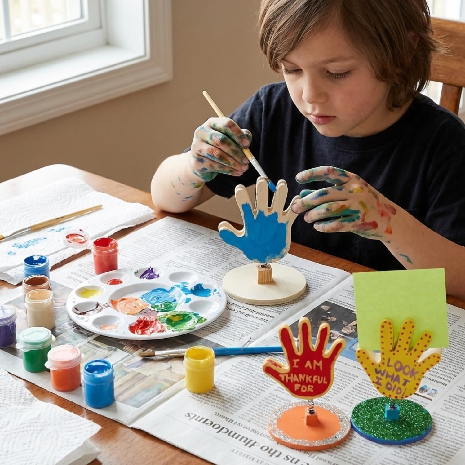 image:imageDo It Yourself Wood Praying Hands Note Holder Crafts for Kids and Fun Home Activities