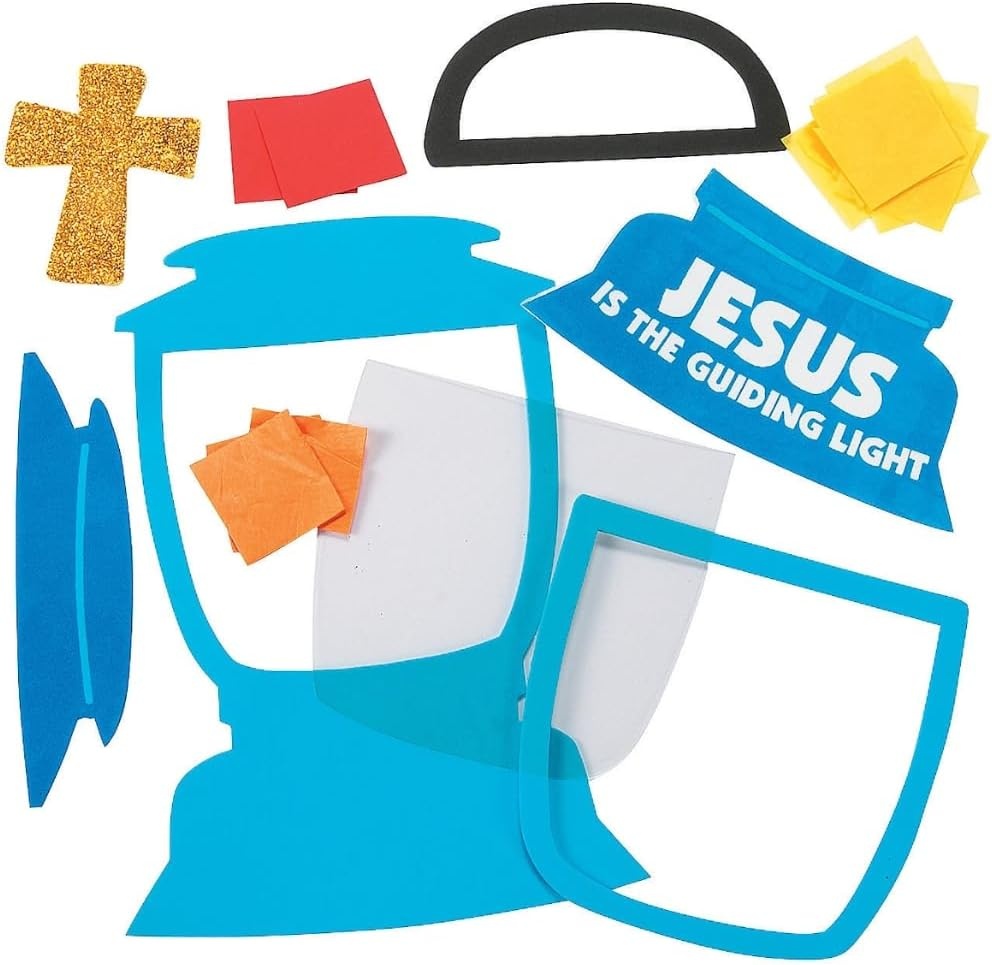 image:imageFun Express 10 Jesus Lights the Way Tissue Paper Sign Craft Kit VBS 2026 Makes 12
