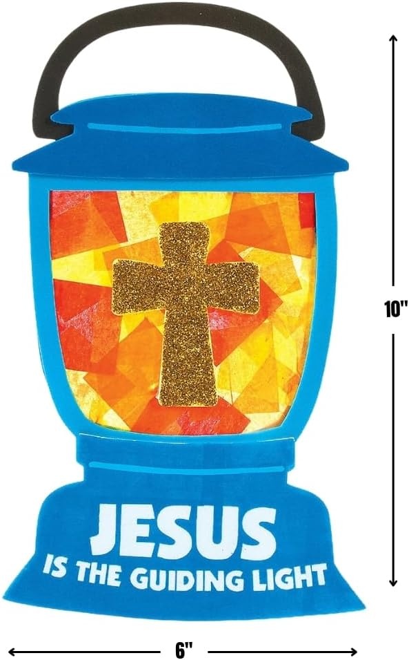image:imageFun Express 10 Jesus Lights the Way Tissue Paper Sign Craft Kit VBS 2026 Makes 12