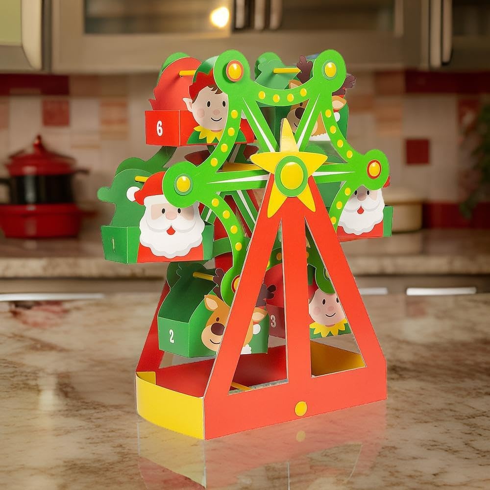 image:imageFun Express Christmas Ferris Wheel Snack Caddy Festive Party Supply for Serving Holiday Treats Candy and Snacks Perfect for Christmas Parties Buffets and Seasonal Celebrations 1 Piece