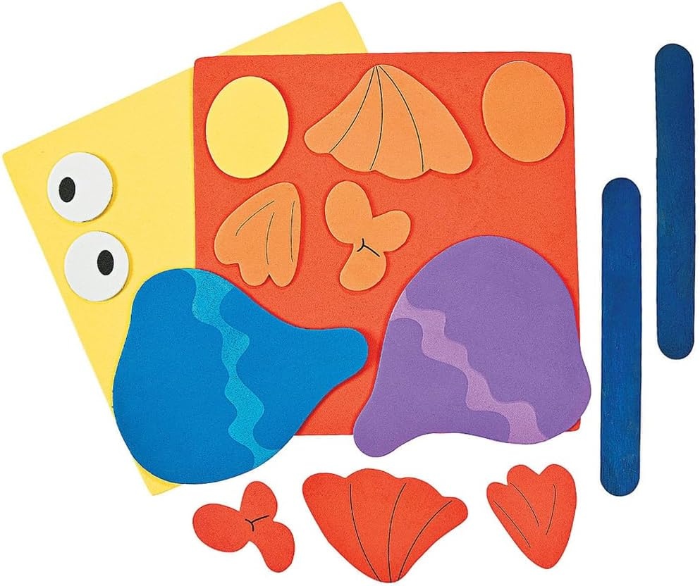 image:imageFun Express Handprint Fish Puppet Craft Kit Makes 12 Crafts for Kids and Fun Home Activities