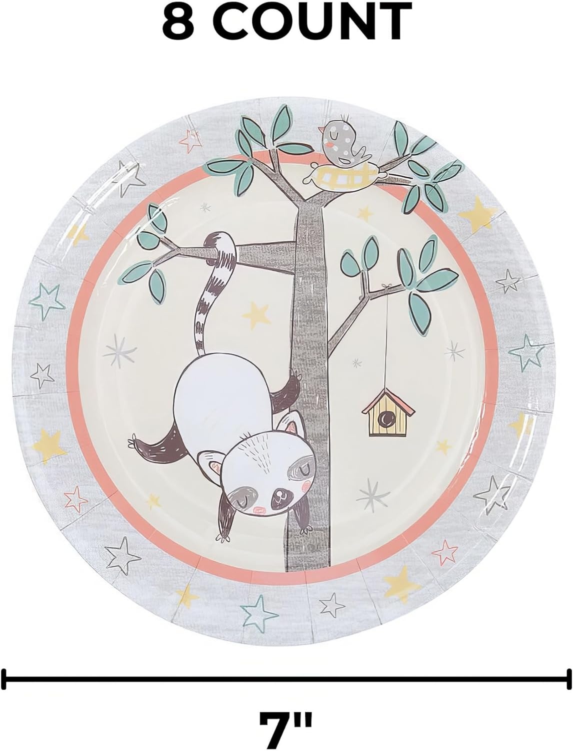 image:imageFun Express Little Panda amp Friends Paper Dessert Plates Dessert Paper Plate for Kids Baby Wedding Shower Christmas Brunch and Garden Holiday Events Stylish Paper Finish Party Supplies 8 Pieces