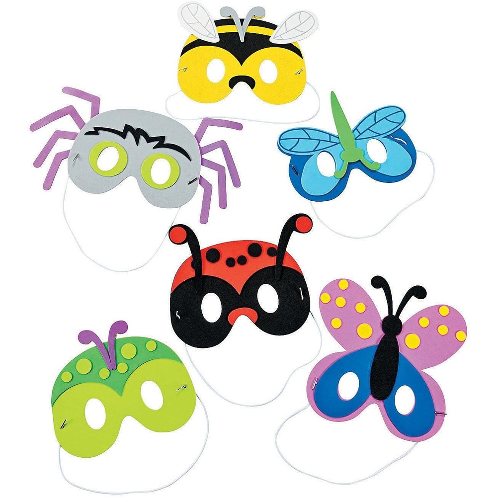 image:imageFun Express Bug Mask Craft Kit Party Favors for Kids 812 Arts and Crafts for Kids 46 Bulk Classroom Gifts for Students Makes 48 Animal Masks for Birthday Favors amp Kids Activities