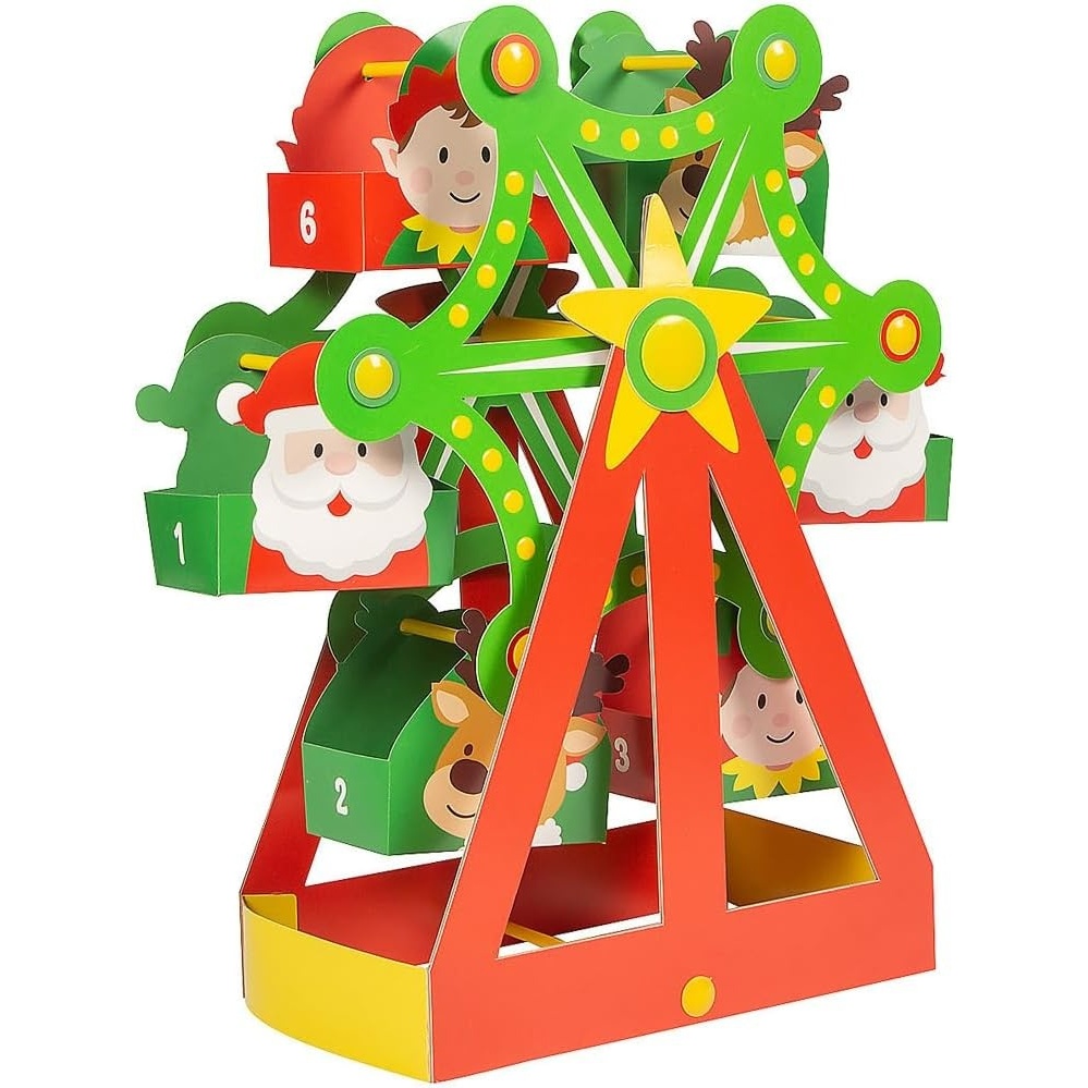 image:imageFun Express Christmas Ferris Wheel Snack Caddy Festive Party Supply for Serving Holiday Treats Candy and Snacks Perfect for Christmas Parties Buffets and Seasonal Celebrations 1 Piece