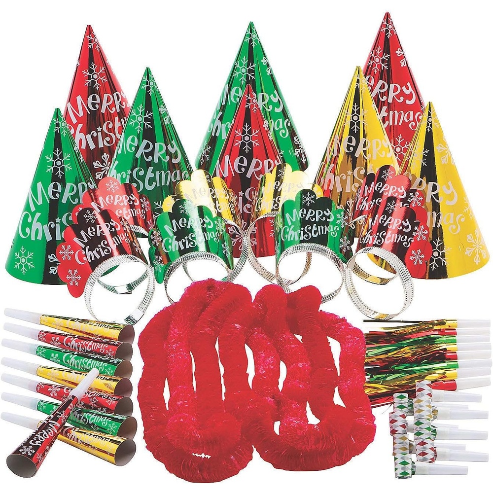 image:imageFun Express Christmas Party Kit for 50 Complete Holiday Party Supplies Set with Plates Napkins Cups and Cutlery Perfect for Christmas Gatherings Celebrations and Festive Parties 175 Pieces