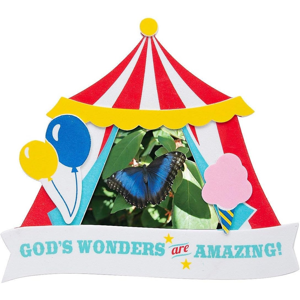 image:imageFun Express Church Carnival Picture Frame Craft Kit  DIY Craft Kits for Vacation Bible School Church Events Religious Celebrations amp Kids FaithBased Activities  Perfect for VBS Projects  12 Pieces