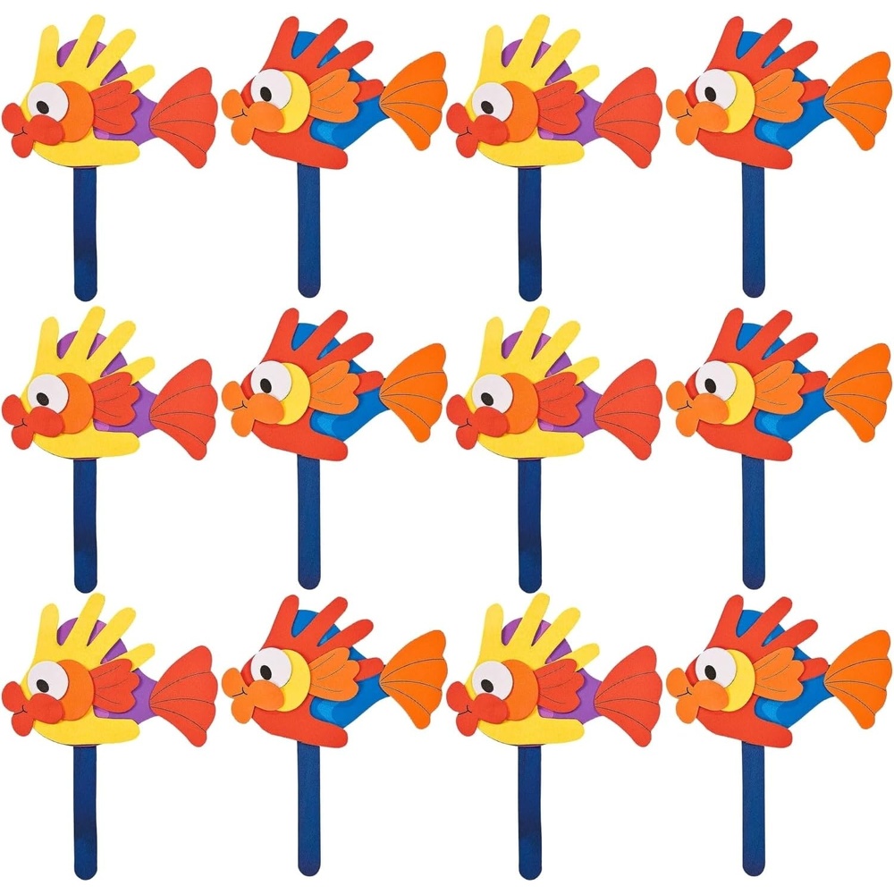 image:imageFun Express Handprint Fish Puppet Craft Kit Makes 12 Crafts for Kids and Fun Home Activities