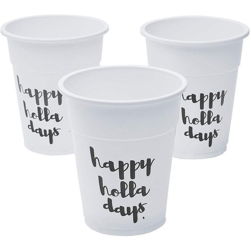 image:imageFun Express Holiday Disposable Cups 16 oz Plastic Christmas Cups