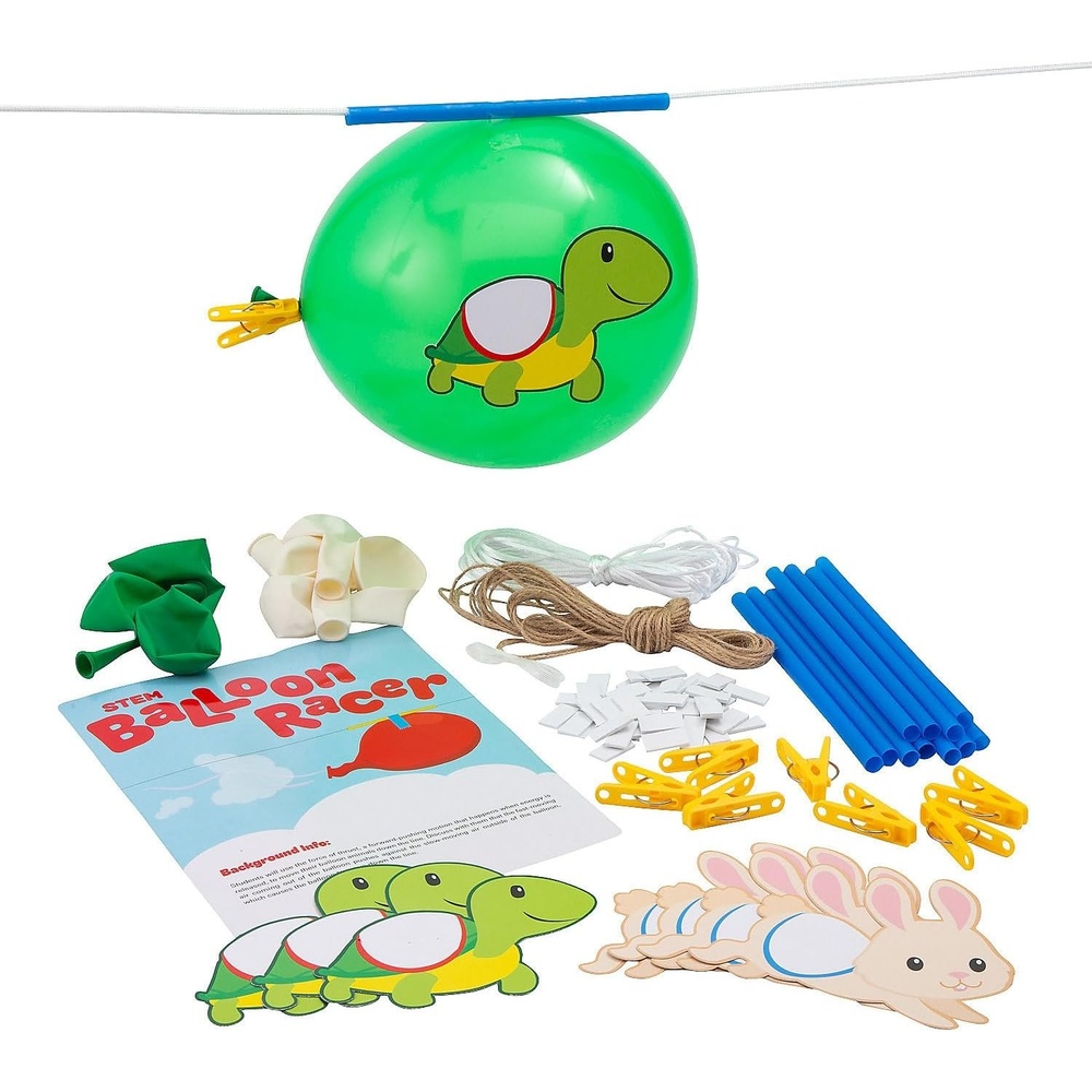 image:imageFun Express STEM Animal Balloon Race Activity Learning Challenge Craft Kit for Kids Makes 12 Races Educational Classroom Activity