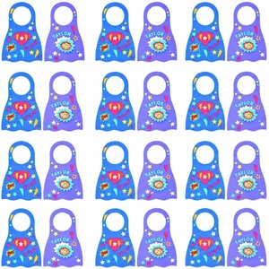 Fun Express DIY Foam Superhero Door Hanger Kit Makes 24 – Super Hero Party Favors, Craft Activity for Kids | Door Knob Sign with Self-Adhesive Foam Pieces | Perfect for Birthday Decorations, Classroom