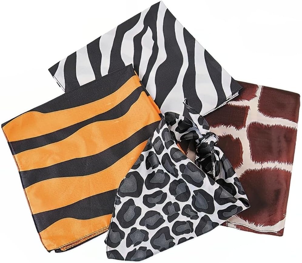 image:imageDozen Assorted Safari Animal Print Bandannas