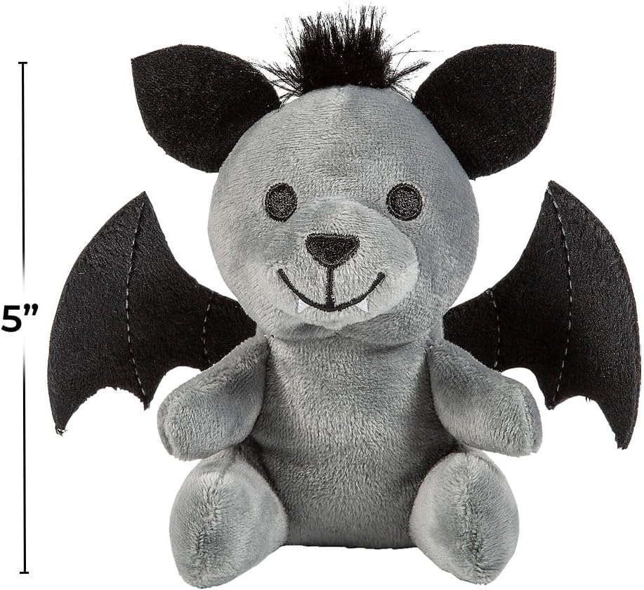 image:imageFun Express 5 Black amp Gray Stuffed Bears with Bat Wings amp Ears 12 Pieces