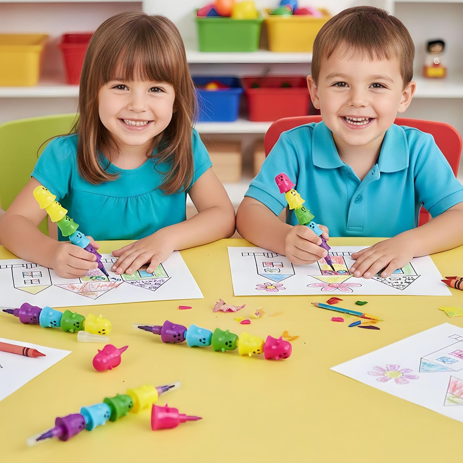 image:imageFun Express 5Color Ghost Stacking Point Crayons 12 Pc