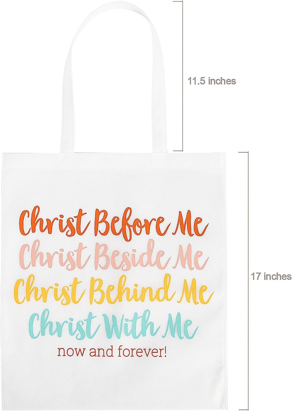 image:imageFun Express Christ Beside Me Nonwoven Tote Bags Large 15 x 17 12 Pieces
