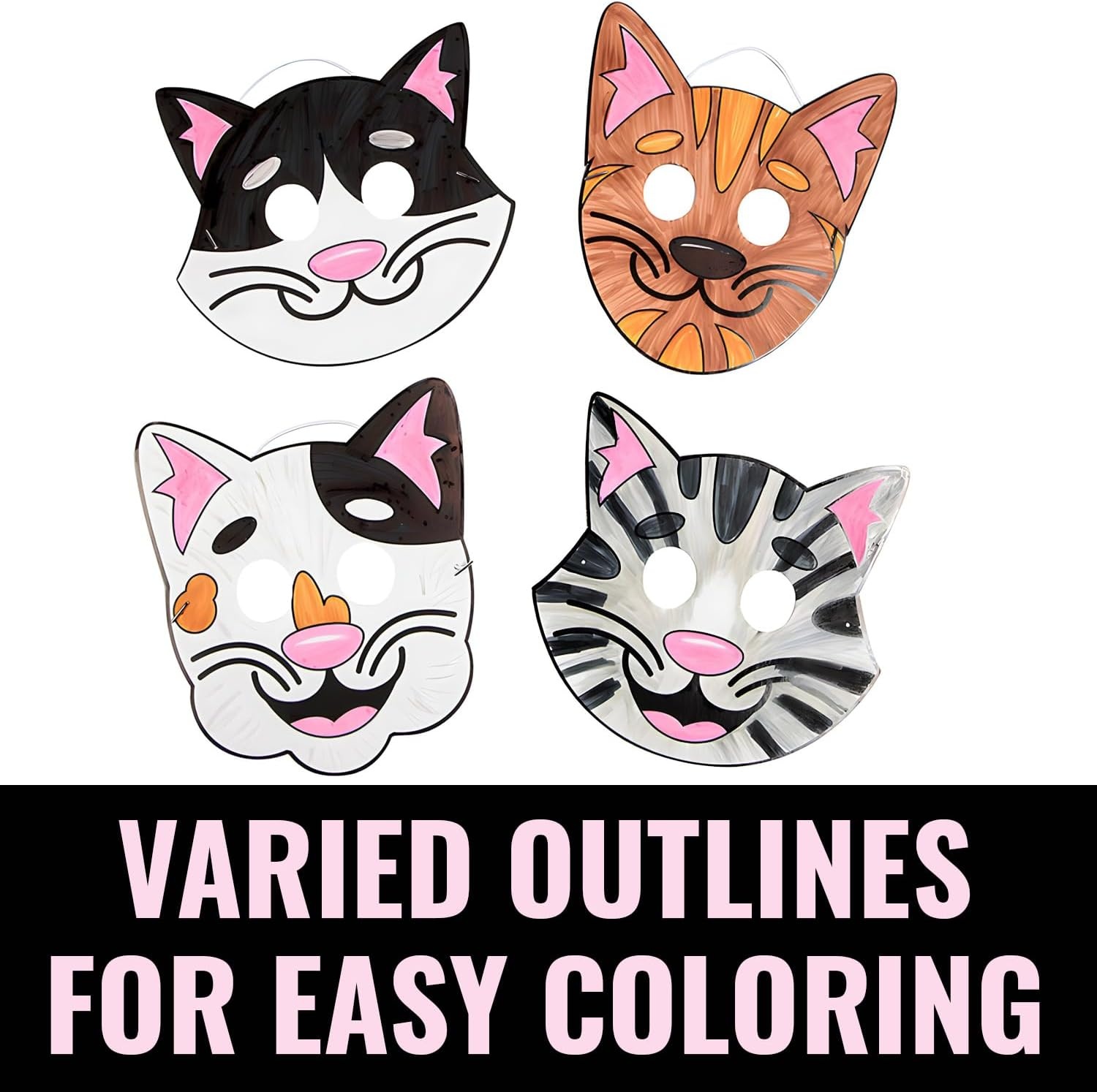 image:imageFun Express Color Your Own Cat Masks 12 Piece