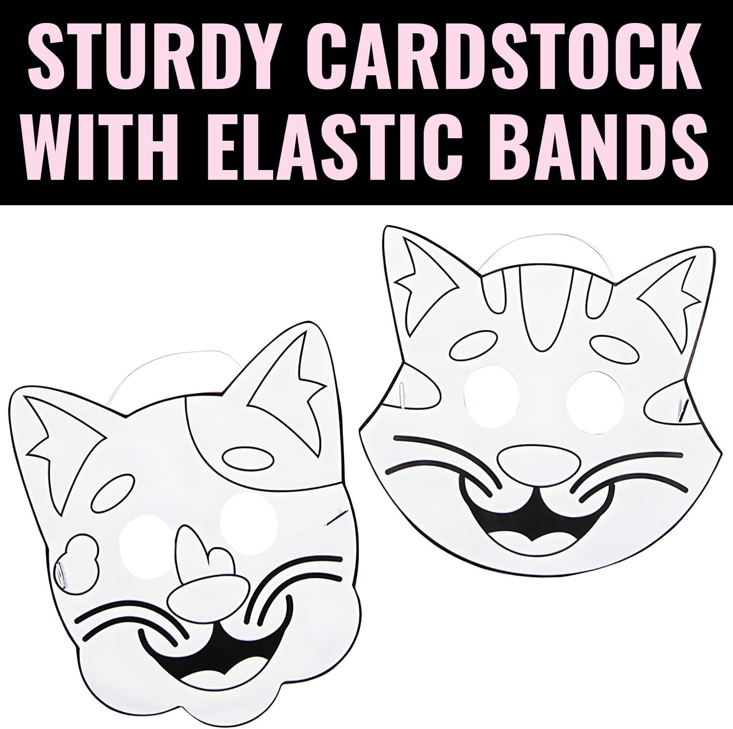image:imageFun Express Color Your Own Cat Masks 12 Piece