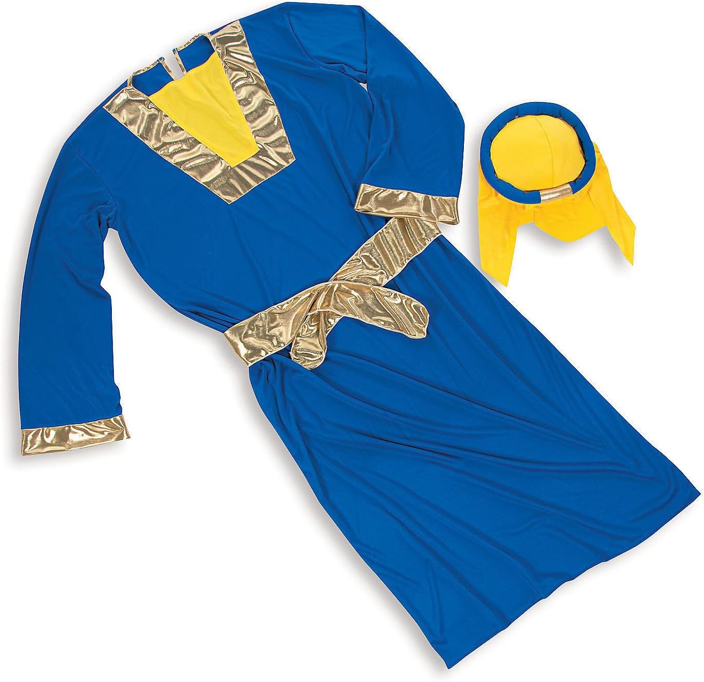 image:imageFun Express King Costume for Men Biblical Wise Men King Gaspar Blue Robe with Royal Cape Crown amp Sash Adult Nativity Costume for Christmas Pageants Church Plays amp Religious Events