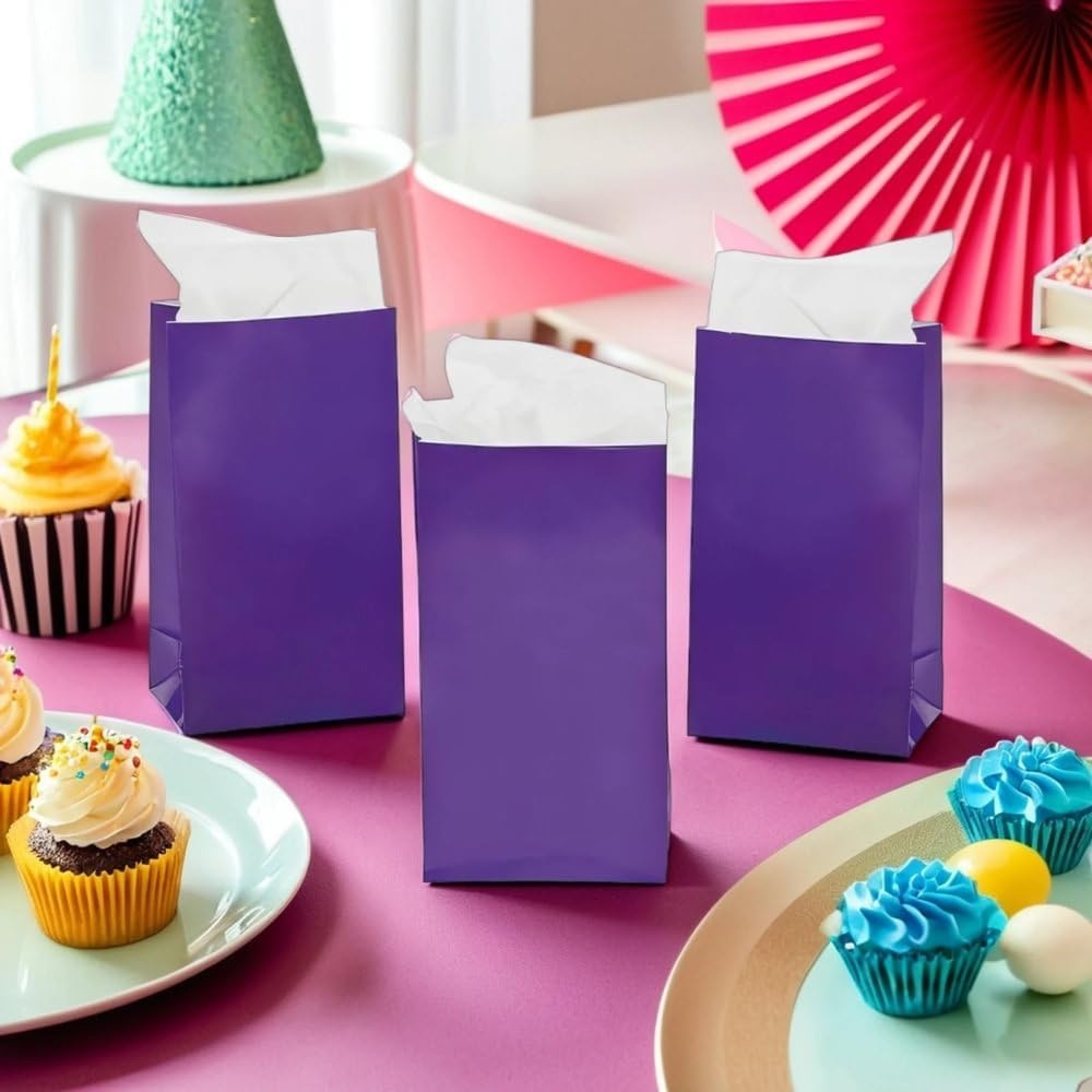 image:imageFun Express MINI Purple Paper Treat Bags 24PC