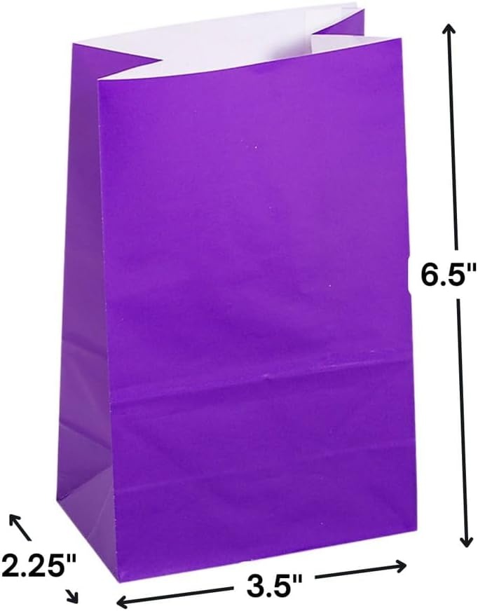 image:imageFun Express MINI Purple Paper Treat Bags 24PC