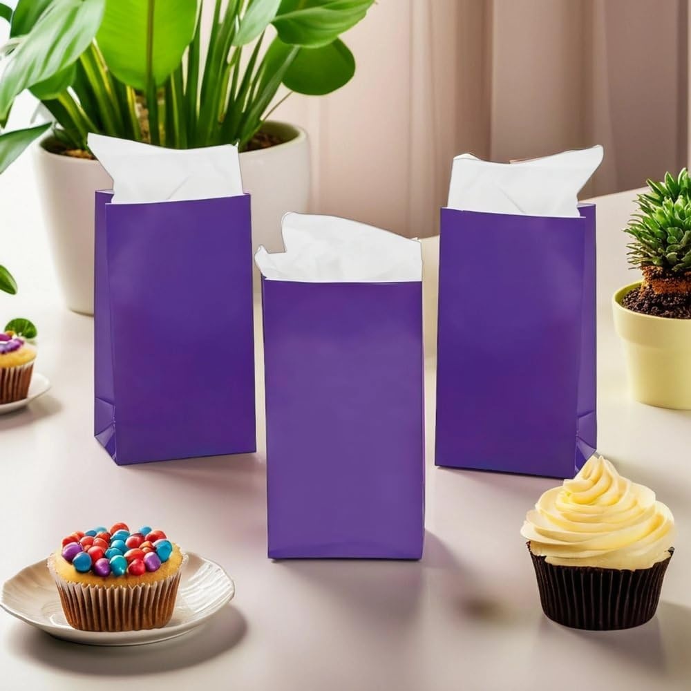 image:imageFun Express MINI Purple Paper Treat Bags 24PC
