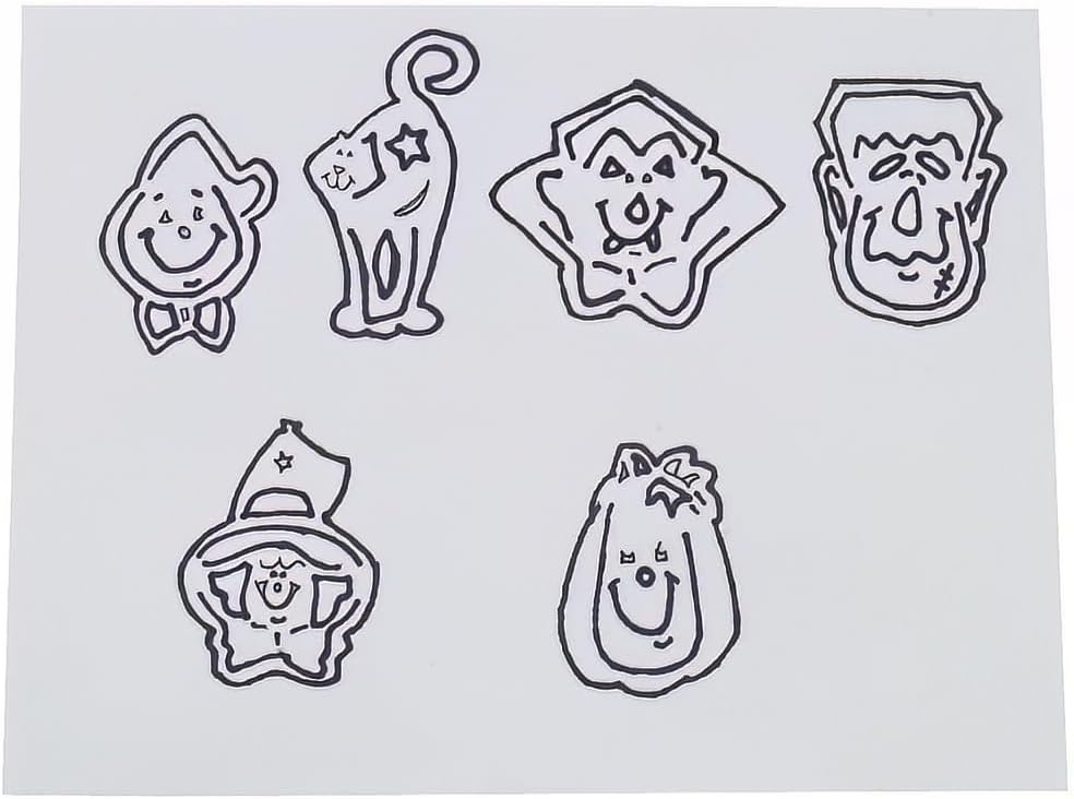 image:imageHalloween Stencil Bookmarks Bulk Set of 144 Pumpkins Cats Vampires Monsters and More