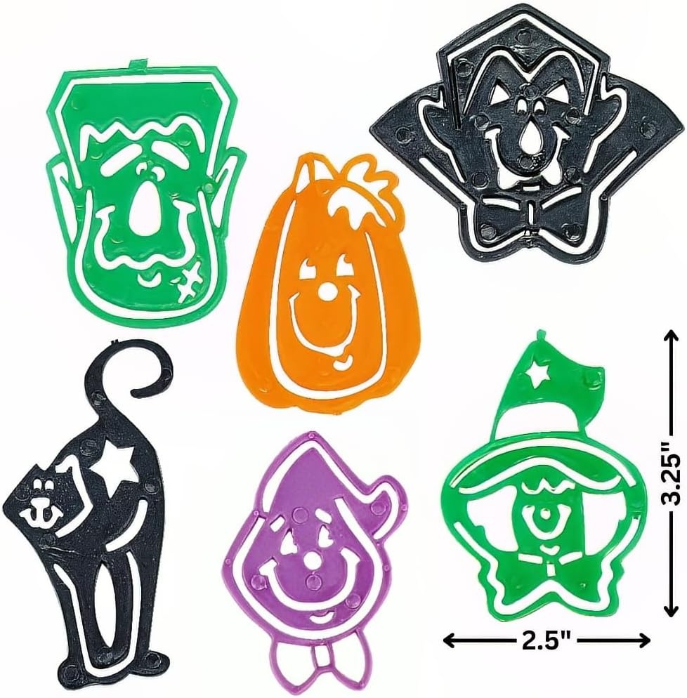image:imageHalloween Stencil Bookmarks Bulk Set of 144 Pumpkins Cats Vampires Monsters and More