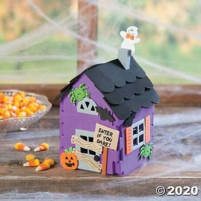 image:imageKids Haunted House Kit Makes 12 Foam Houses Halloween Crafts and Activities for Kids