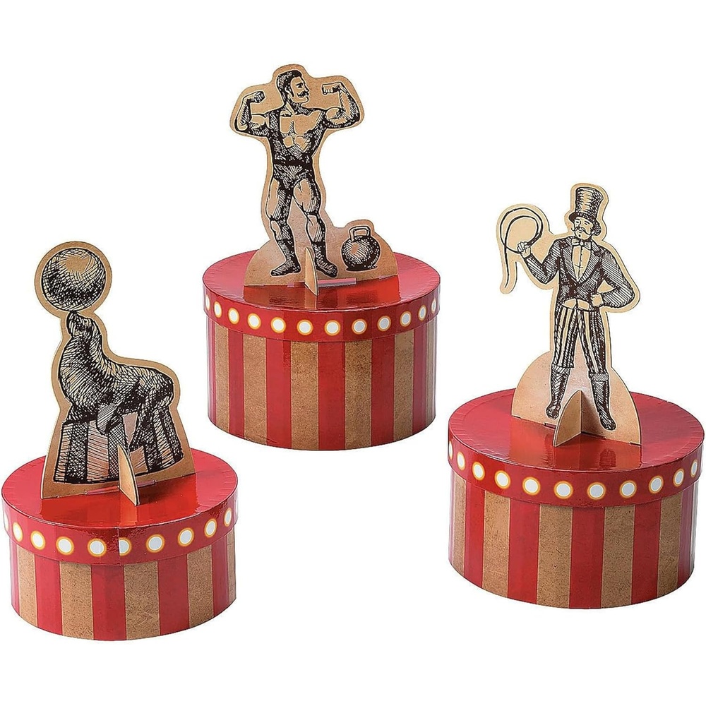 image:imageFun Express Vintage Circus Centerpiece for Party Party Decor General Decor Centerpieces Party 3 Pieces