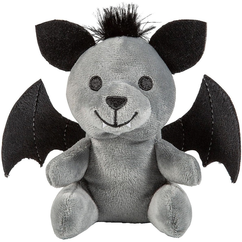 image:imageFun Express 5 Black amp Gray Stuffed Bears with Bat Wings amp Ears 12 Pieces