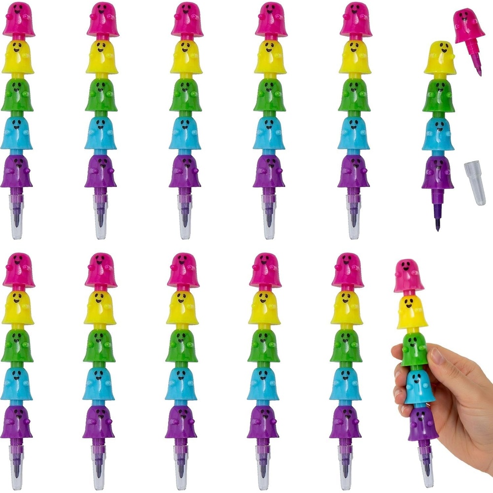 image:imageFun Express 5Color Ghost Stacking Point Crayons  12 Pc