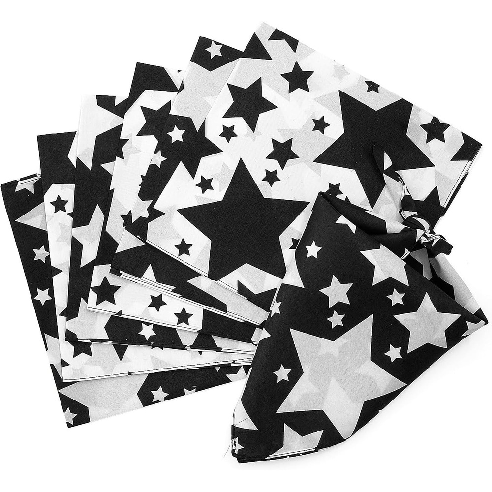image:imageFun Express Black amp White Star Bandanas 12 Pc