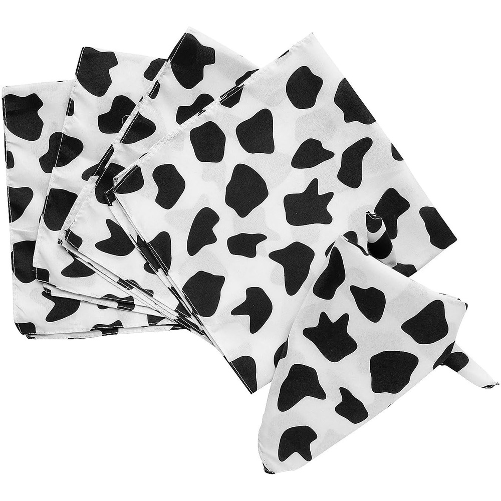 image:imageFun Express Cow Print Bandana 12 Pack Cotton Bandanas for Men Women amp Kids Western Party Favors for Cowboy Cowgirl Rodeo Themed Events Bulk Bandana Headband Set for Costumes amp Celebrations