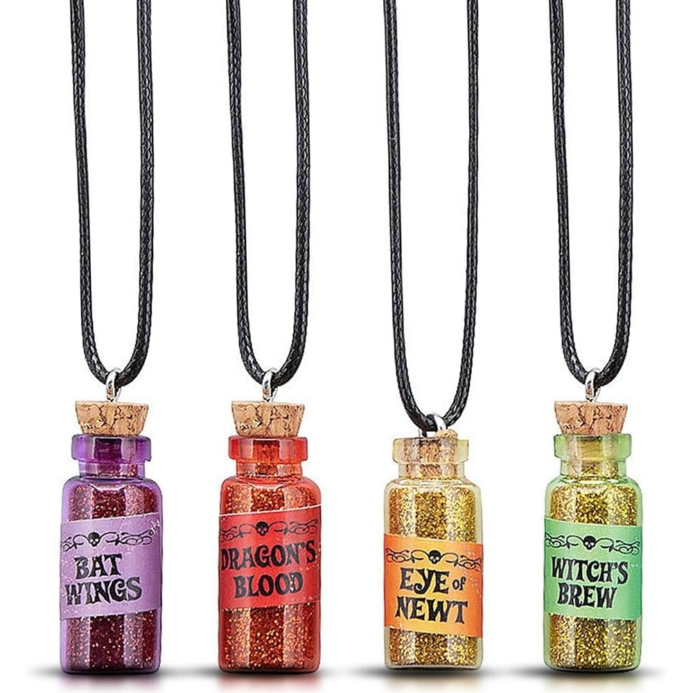 image:imageFun Express Halloween Best Witches Potion Necklaces with Card 12 Pc